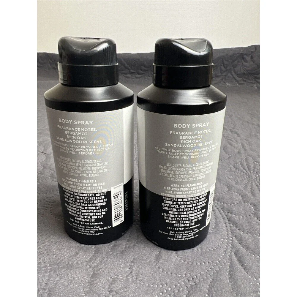 Bath & Body Works 2pc LEGEND Men's Body Spray Cologne 3.7 OZ/104g NEW Sandalwood